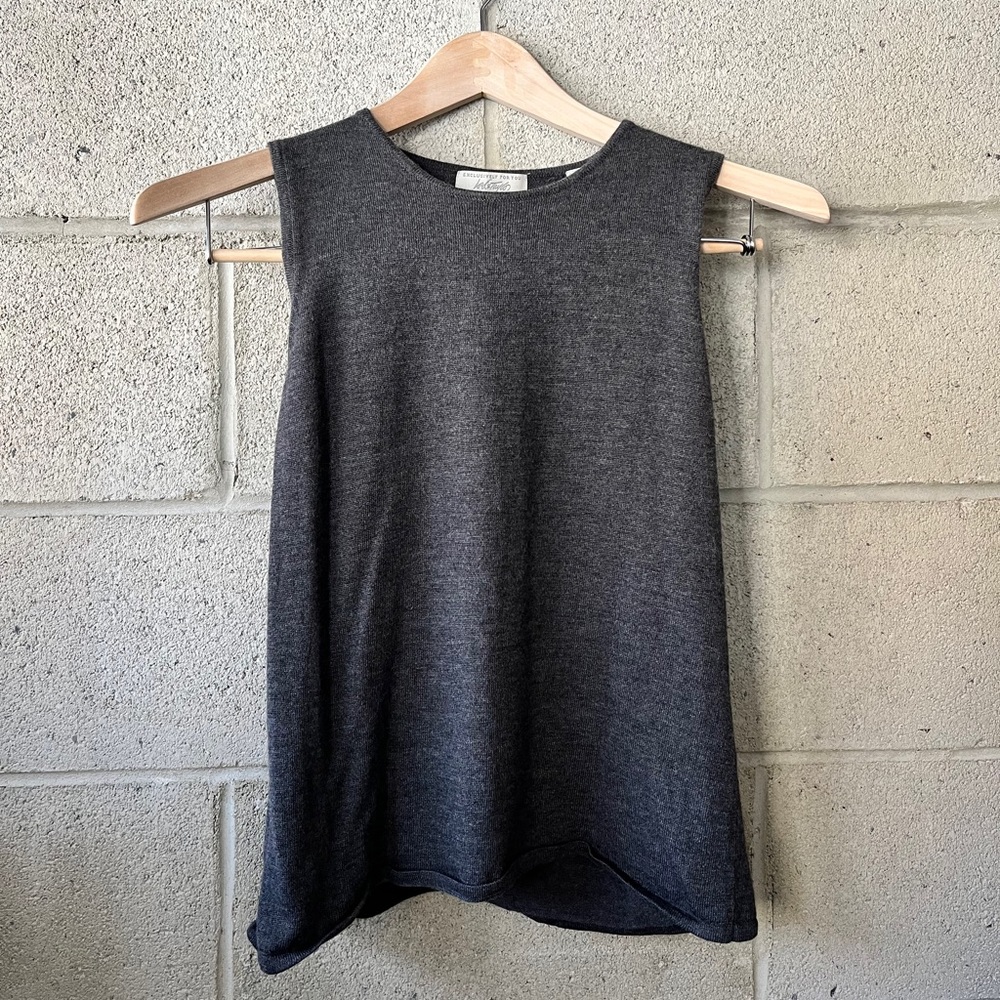 Merino wool grey tank top | Lord & Taylor